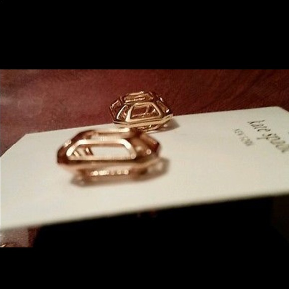 🔥NEW!🔥Kate Spade Freeze Frame Rose Gold Earrings - Picture 3 of 3